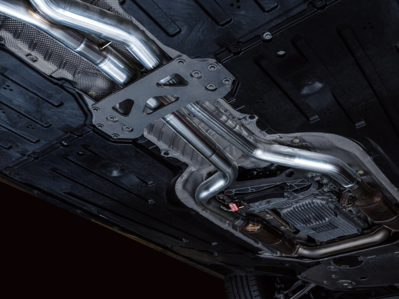 BMW M2 Mid Pipes - Center - AWE Tuning - Non-Resonated, 3-inch (AWE Exhausts only) - `23-`27